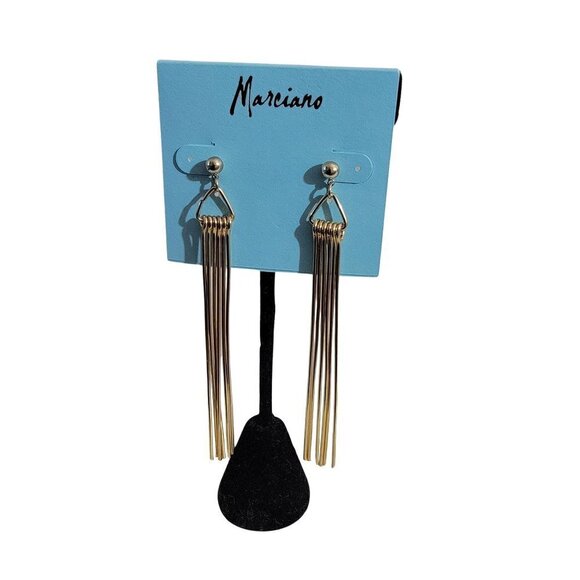 ❤️Long Metal Tassel Gold Tone Pierced Earrings NWT Retail $24 ❤️ - Picture 12 of 12